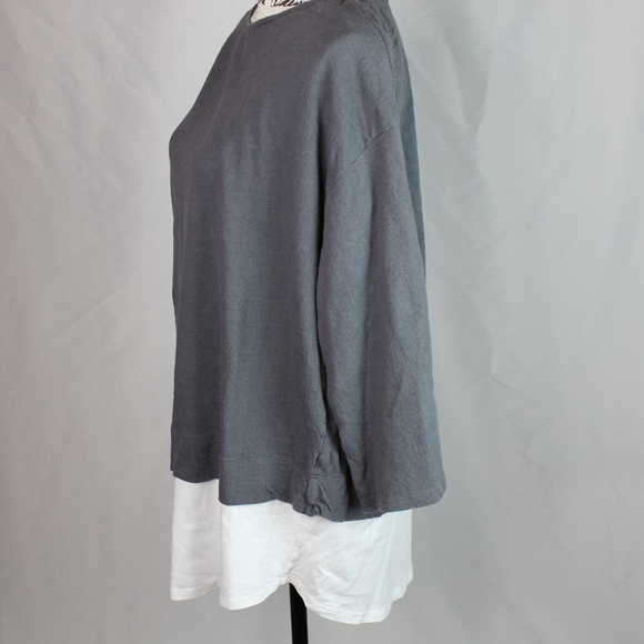 Pure Jill Gray Womens Medium Tunic Lagenlook - Picture 2 of 6